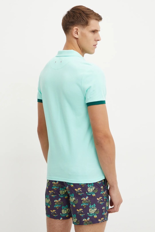 Odjeća Pamučna polo majica Vilebrequin PALATIN PLTAN100 tirkizna