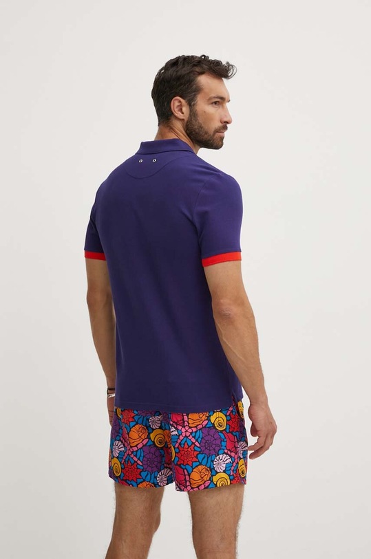 Abbigliamento Vilebrequin polo da uomo in cotone PLTAN100 blu navy