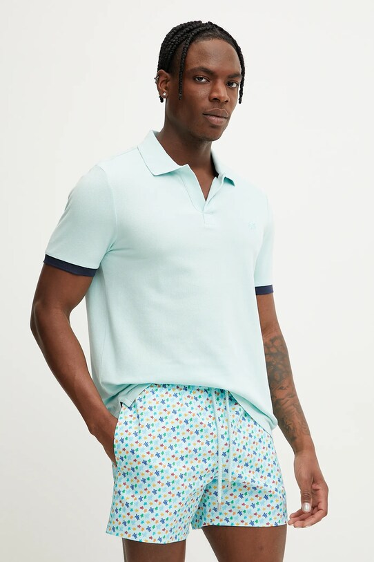 Vilebrequin polo in cotone PALATIN turchese PLTAN100