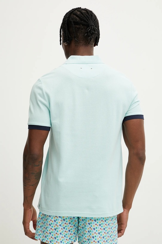 Oblečení Bavlněné polo tričko Vilebrequin PALATIN PLTAN100 tyrkysová