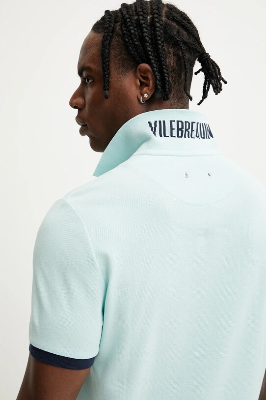 Vilebrequin polo in cotone PALATIN PLTAN100 turchese
