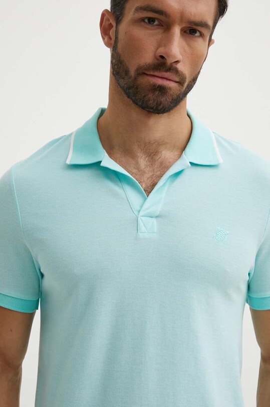Pamučna polo majica Vilebrequin PALATIN tirkizna PLTAN300