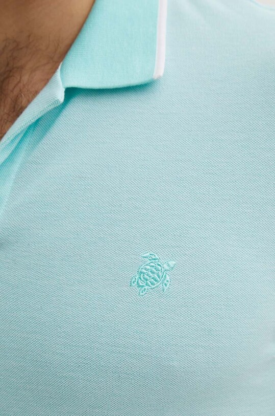 Pamučna polo majica Vilebrequin PALATIN PLTAN300 tirkizna