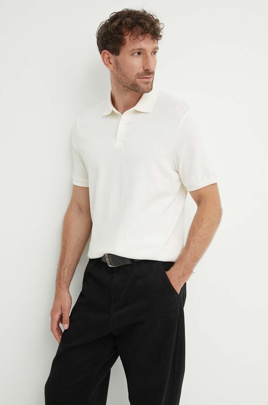 Marc O'Polo polo bawełniane beżowy 426214453244