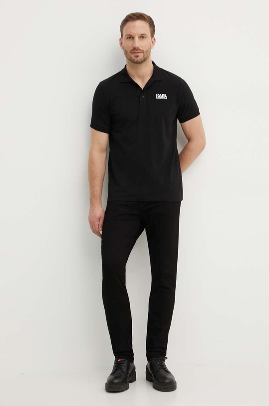Polo tričko Karl Lagerfeld 543235.745088 černá AW24