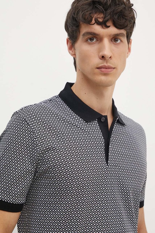 BOSS polo bawełniane czarny 50518877
