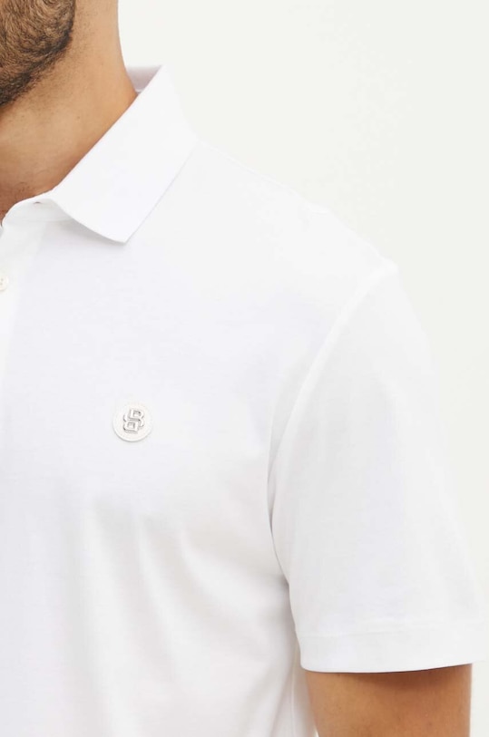 Bavlnené polo tričko BOSS biela 50520297