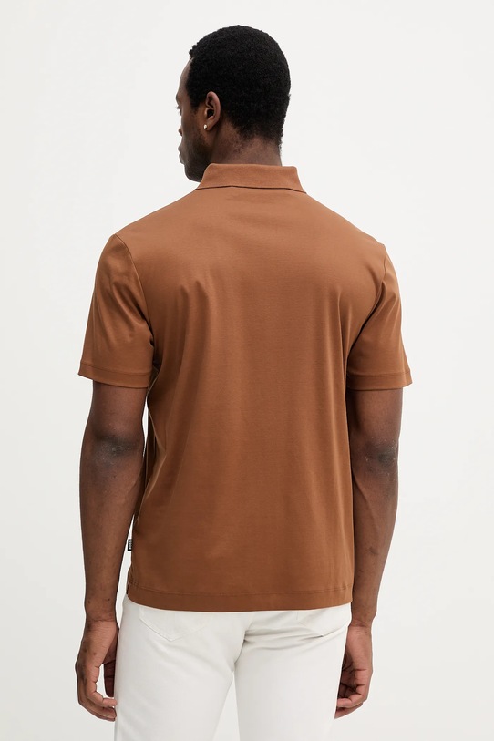 Odzież BOSS polo bawełniane 50520297 brązowy