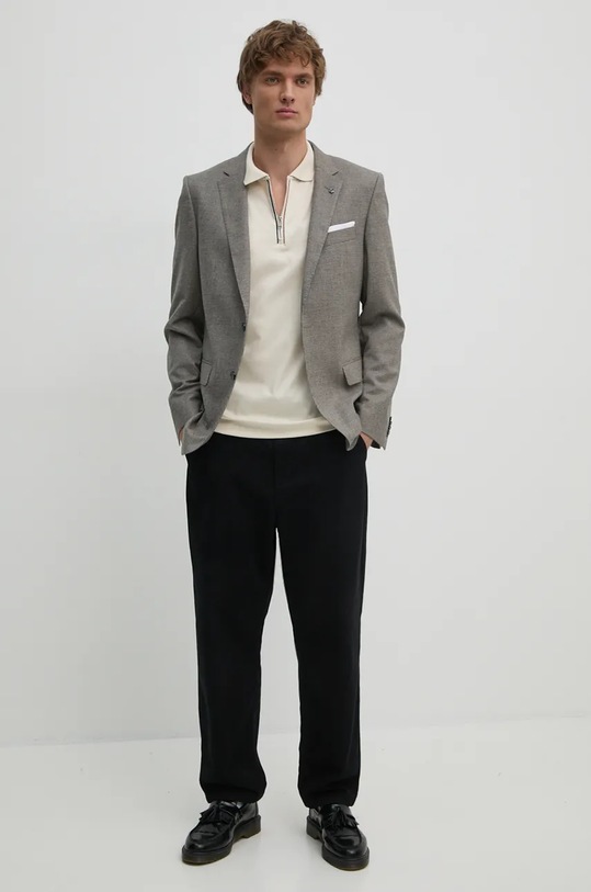 BOSS polo de bumbac 50521118 bej AW24