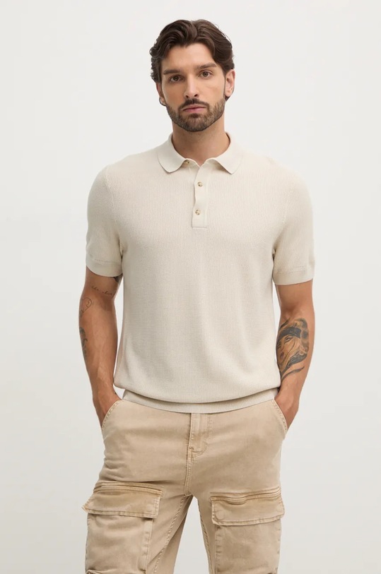 BOSS tricou polo relaxed bej 50519615