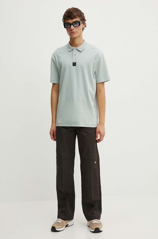 HUGO polo de bumbac 50517638 gri SS25