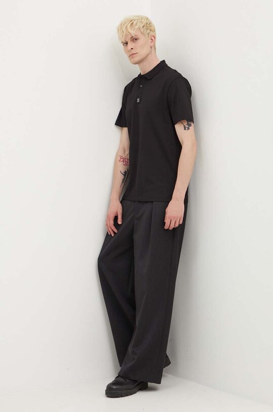 HUGO polo bawełniane 50517638 czarny SS25