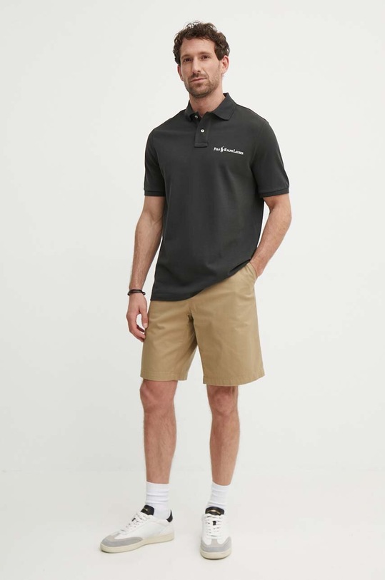 Polo Ralph Lauren polo bawełniane 710950131 czarny AW24