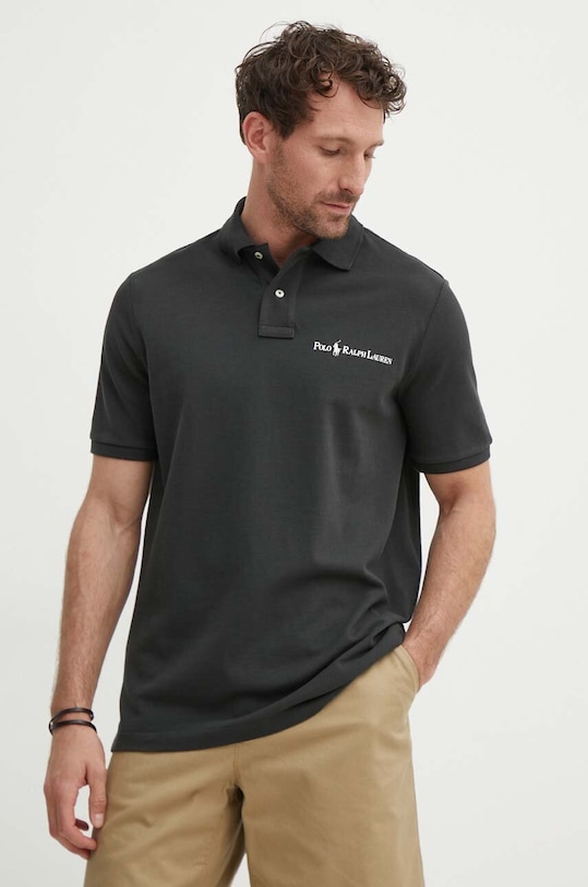 Polo Ralph Lauren polo bawełniane czarny 710950131