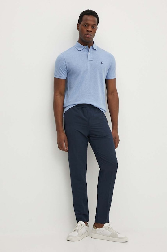 Polo Ralph Lauren polo bawełniane 710666998 niebieski AA00