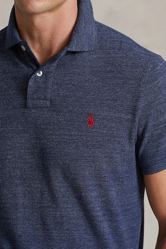 Bavlněné polo tričko Polo Ralph Lauren námořnická modř 710666998