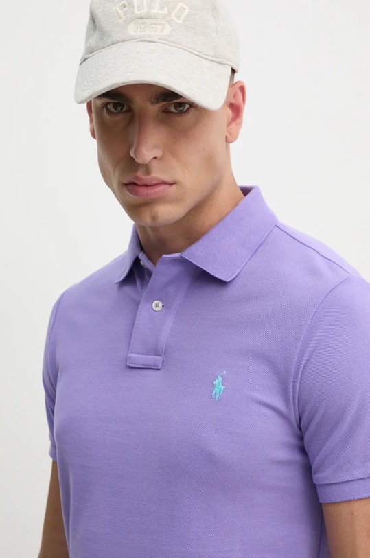 Polo Ralph Lauren polo bawełniane fioletowy 710795080