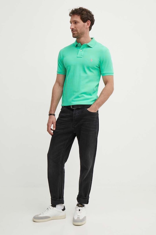 Polo Ralph Lauren polo bawełniane 710795080 zielony AW24
