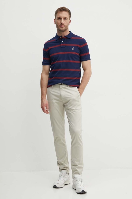 Polo Ralph Lauren polo bawełniane 710941433 granatowy AW24