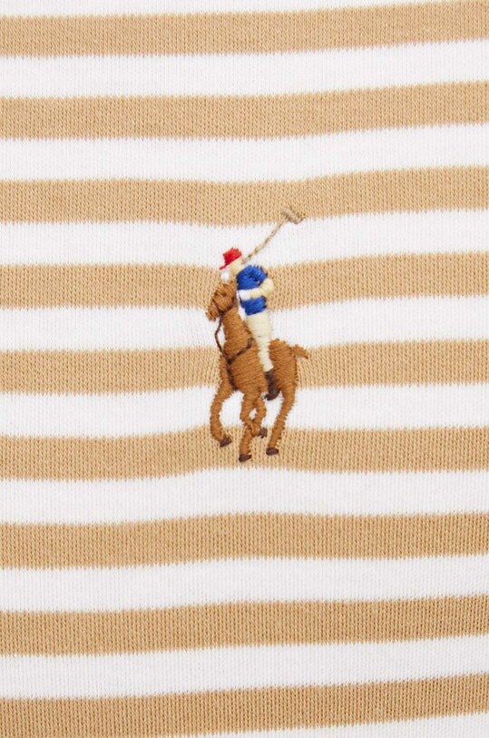 Хлопковое поло Polo Ralph Lauren 710941504 коричневый