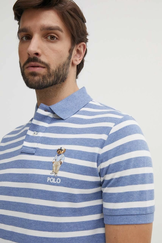 Polo Ralph Lauren polo de bumbac albastru 710941863