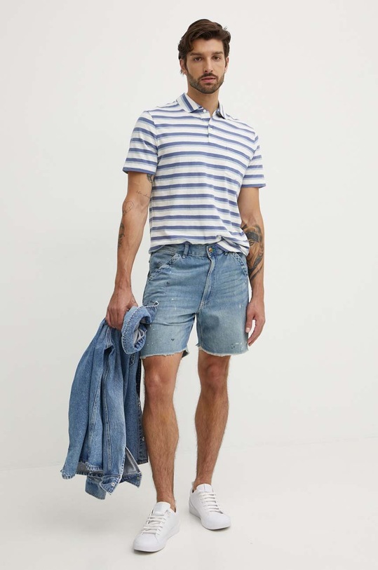 Bavlnené polo tričko Polo Ralph Lauren 710941993 tmavomodrá AW24