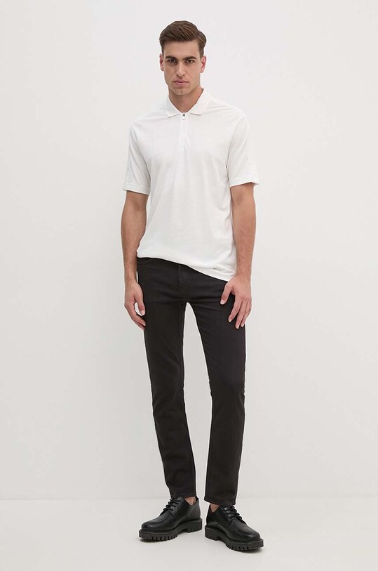 Armani Exchange polo de bumbac 6DZFLC.ZJM5Z alb AW24