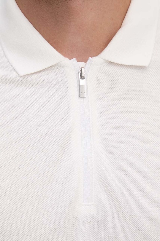 Armani Exchange polo bawełniane 6DZFLC.ZJM5Z biały