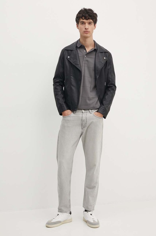 Bavlnené polo tričko Armani Exchange 6DZFLJ.ZJ2ZZ sivá AW24