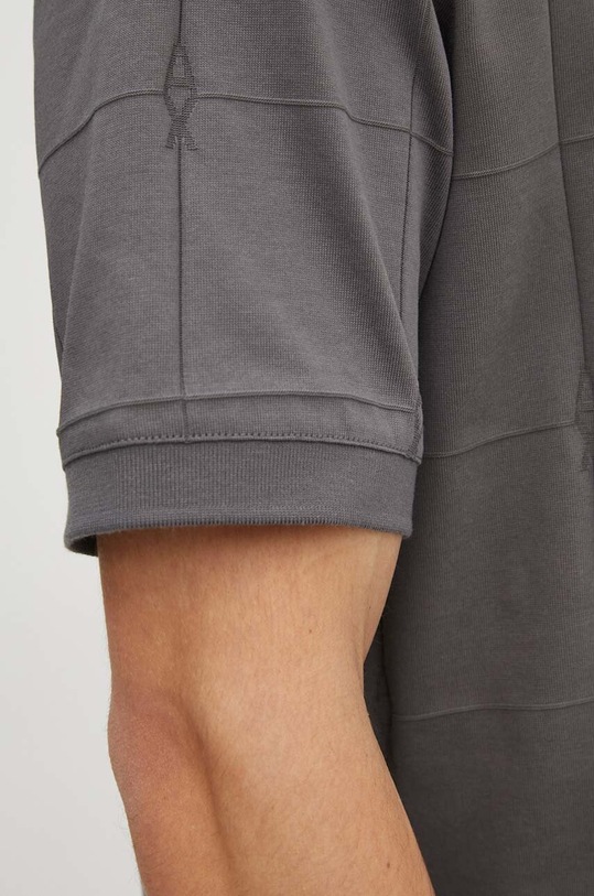 Bavlnené polo tričko Armani Exchange 6DZFLJ.ZJ2ZZ sivá