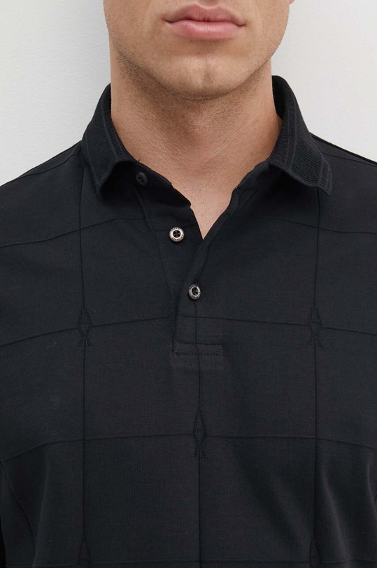 Бавовняне поло Armani Exchange чорний 6DZFLJ.ZJ2ZZ