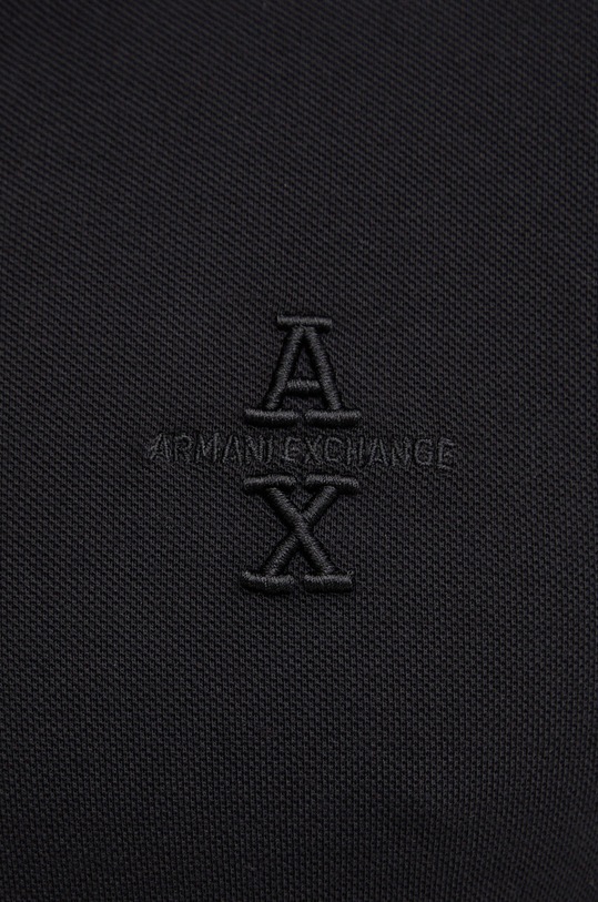 Бавовняне поло Armani Exchange чорний 6DZFLK.ZJXUZ