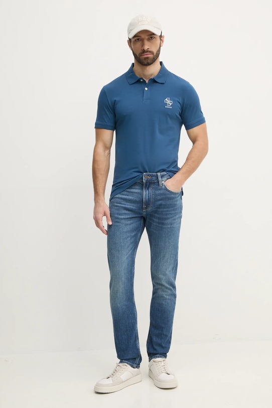 Polo tričko Guess NOLAN M4YP66.J1314 námořnická modř NC24