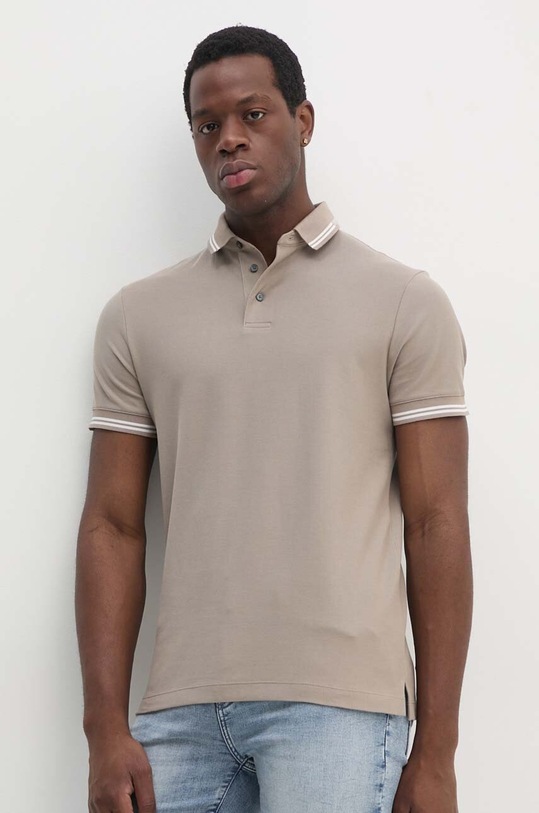 Emporio Armani polo bawełniane beżowy 6D1F95.1JCYZ