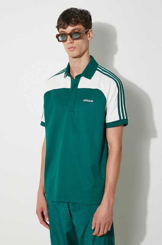 adidas Originals polo shirt 80s Premium Archive Mock Mesh JC6529 green