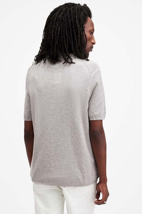 AllSaints polo bawełniane AUBREY SS szary M020KA