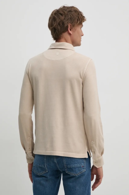 Odzież United Colors of Benetton longsleeve 3WG9U3026 beżowy
