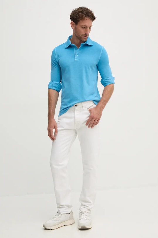 United Colors of Benetton longsleeve 3WG9U3026 albastru AW24