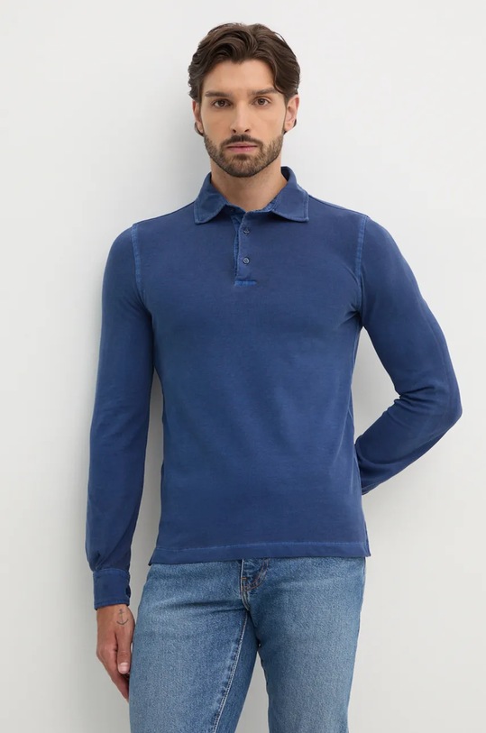 United Colors of Benetton longsleeve z elastanem granatowy 3WG9U3026