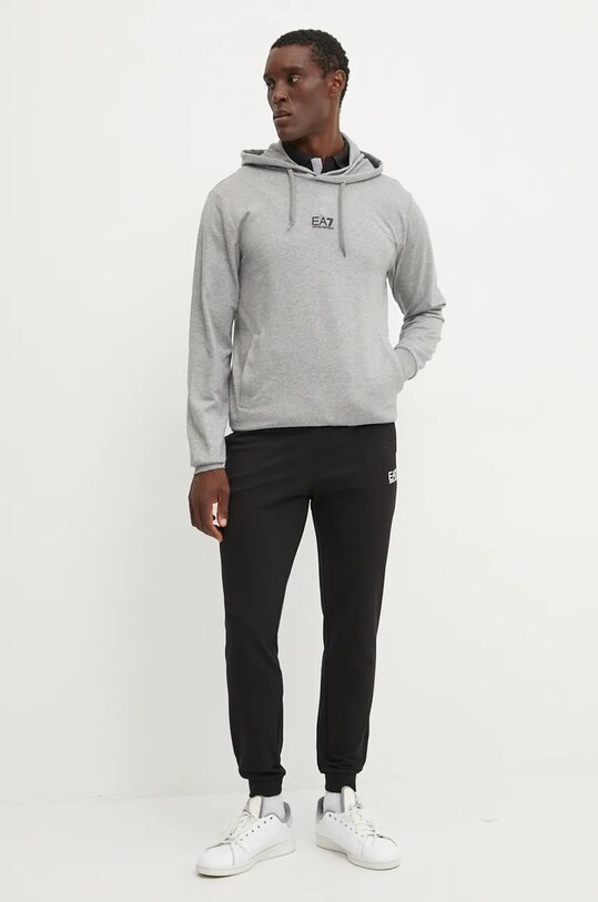 Памучна тениска с яка EA7 Emporio Armani PJOLZ.6DPF09.1200 черен AW24