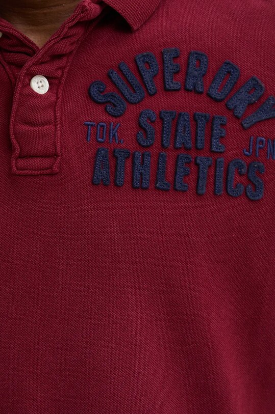 Superdry polo de bumbac M1110396A.TYP burgundia