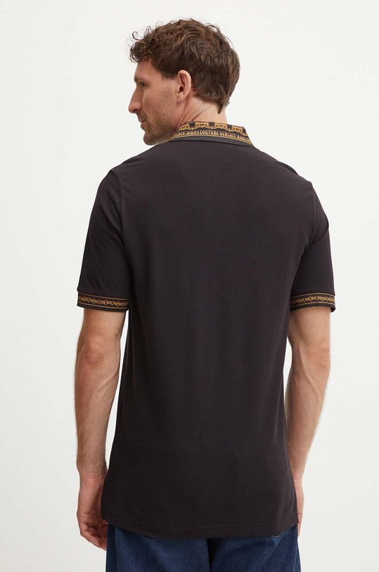 Odzież Versace Jeans Couture polo bawełniane 77GAGT04.CJ01T czarny