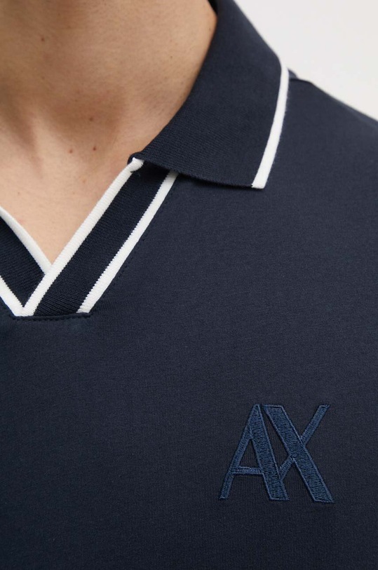 Bavlněné polo tričko Armani Exchange 6DZFJS.ZJBYZ námořnická modř
