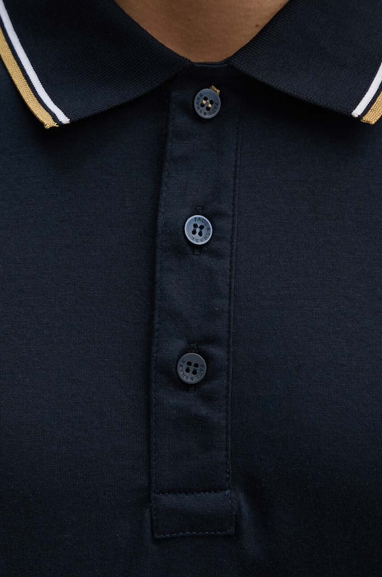 Bavlněné polo tričko Paul&Shark 14311713 námořnická modř