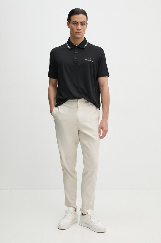 Paul&Shark polo de bumbac 14311713 negru AW24