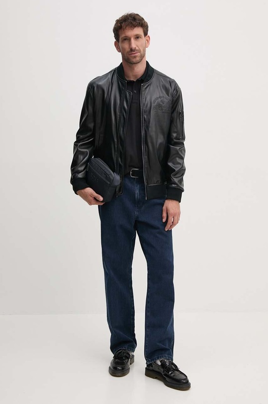 Бавовняний лонгслів Paul&Shark 14311717 чорний AW24