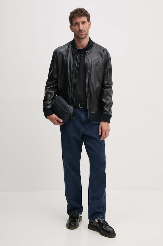 Paul&Shark longsleeve din bumbac 14311717 negru AW24