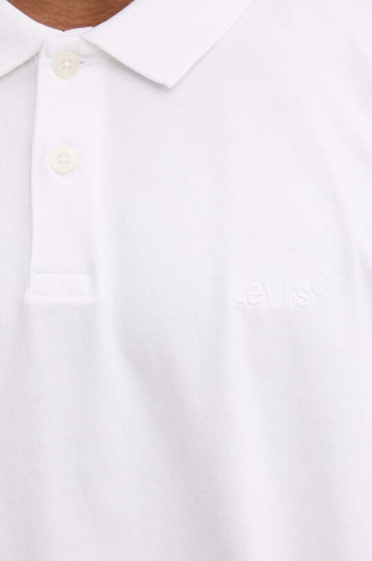 Bavlnené polo tričko Levi's A6735 biela
