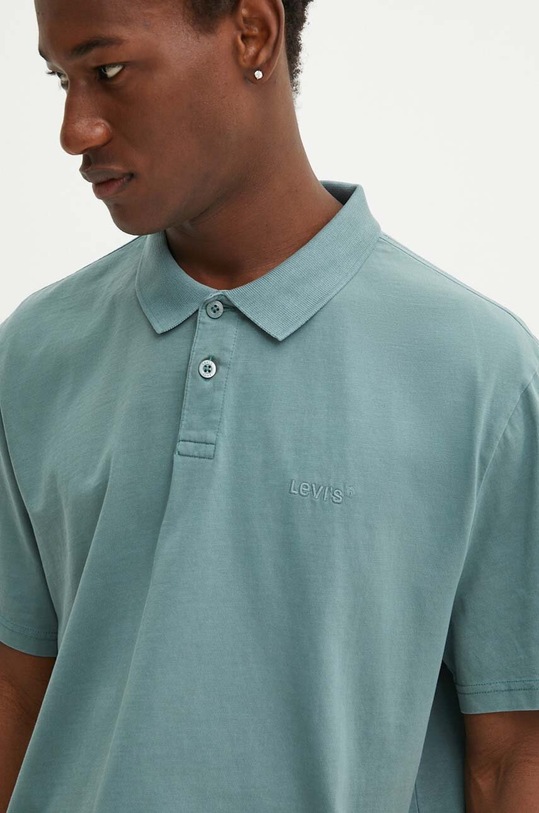 Levi's polo bawełniane niebieski A6735