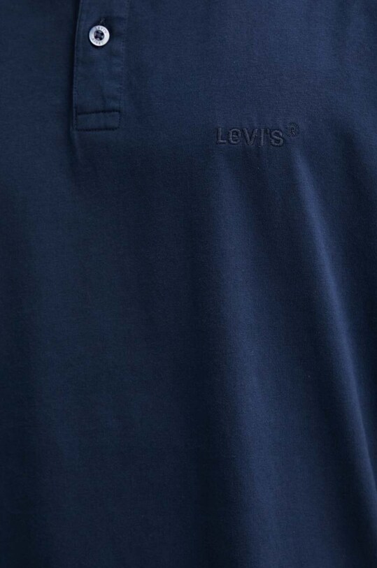 Bombažen polo Levi's A6735 modra